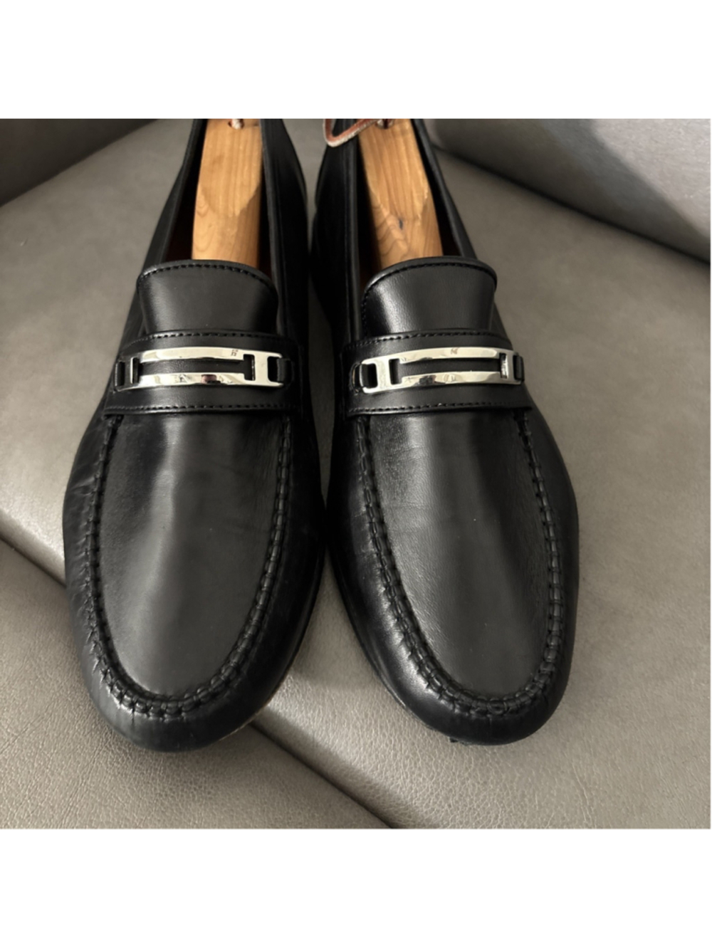 Men’s Allen Edmonds Ragusa Black Leather Loafers 9.5 D Made in Italy Shoes - Picture 9 of 12